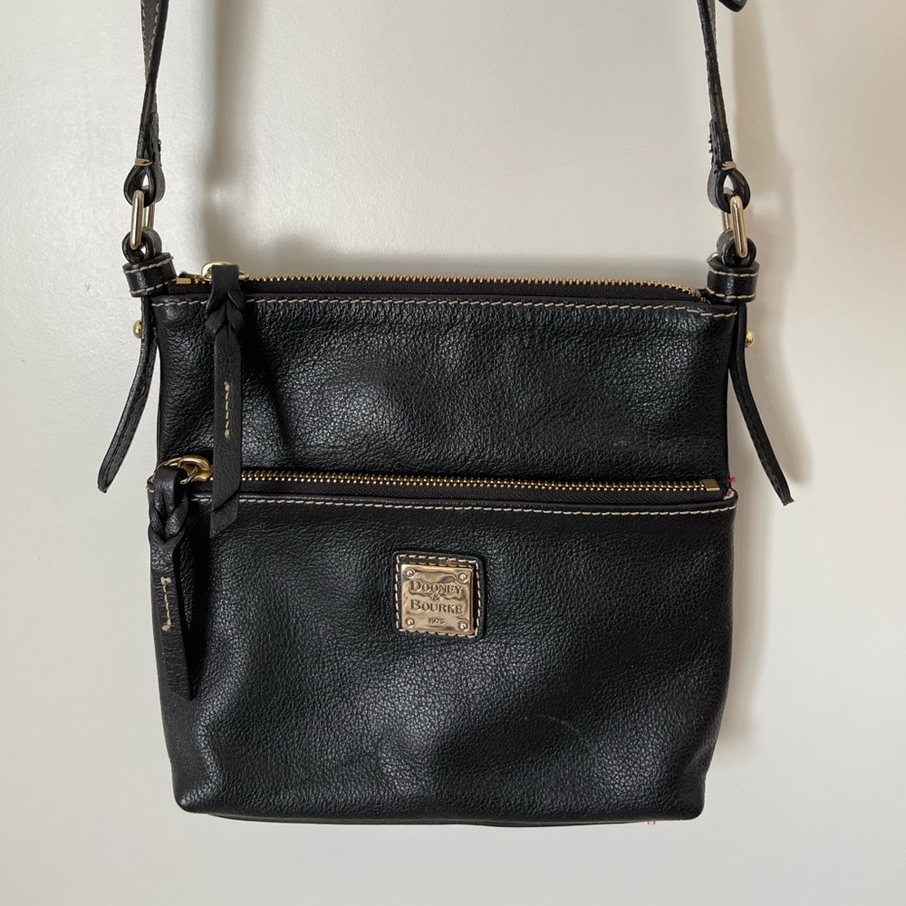 Dooney & Bourke Black Allison Pebble Leather Crossbody Purse